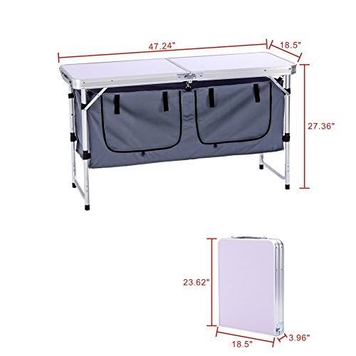 Camping Table with Adjustable Legs Z877220