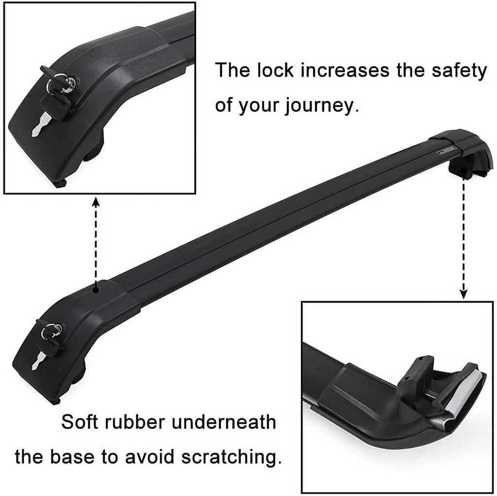 Black Adjustable Roof Rack Luggage Holder E706