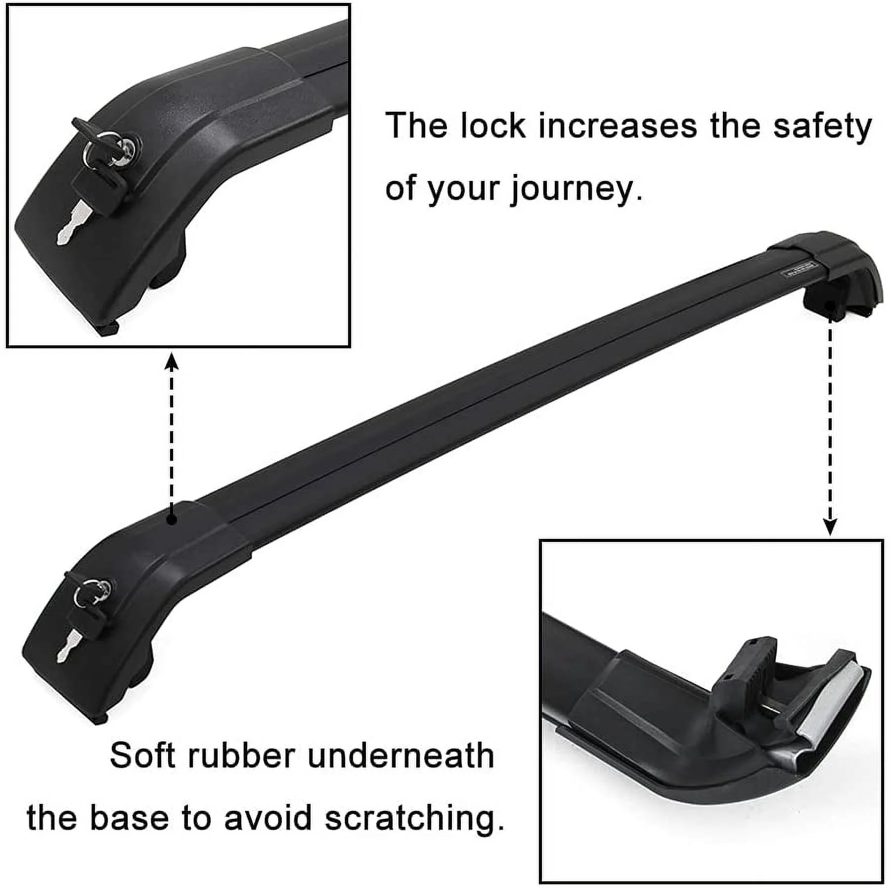 Black Adjustable Roof Rack Luggage Holder E706