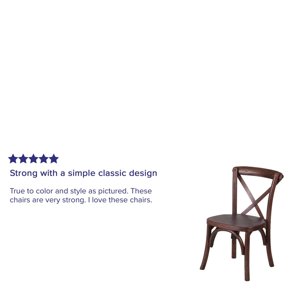 Mahogany Wood Cross Back Chair L665422