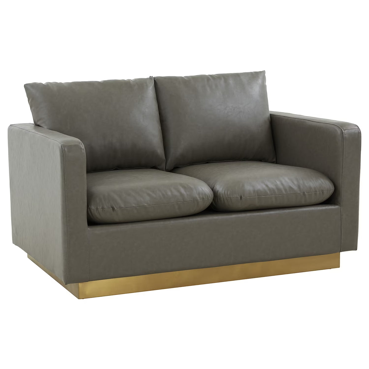 Leather Loveseat with Gold Frame S686851