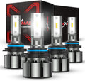 LED Bulbs, 6500K Cool White, HB3 HB4 High and Low Beam, Pack of 4 G753257