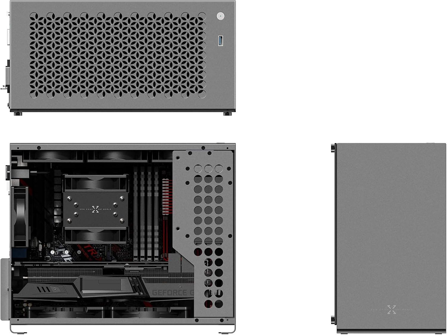 Portable Micro ATX PC Case with Aluminum Alloy F2313