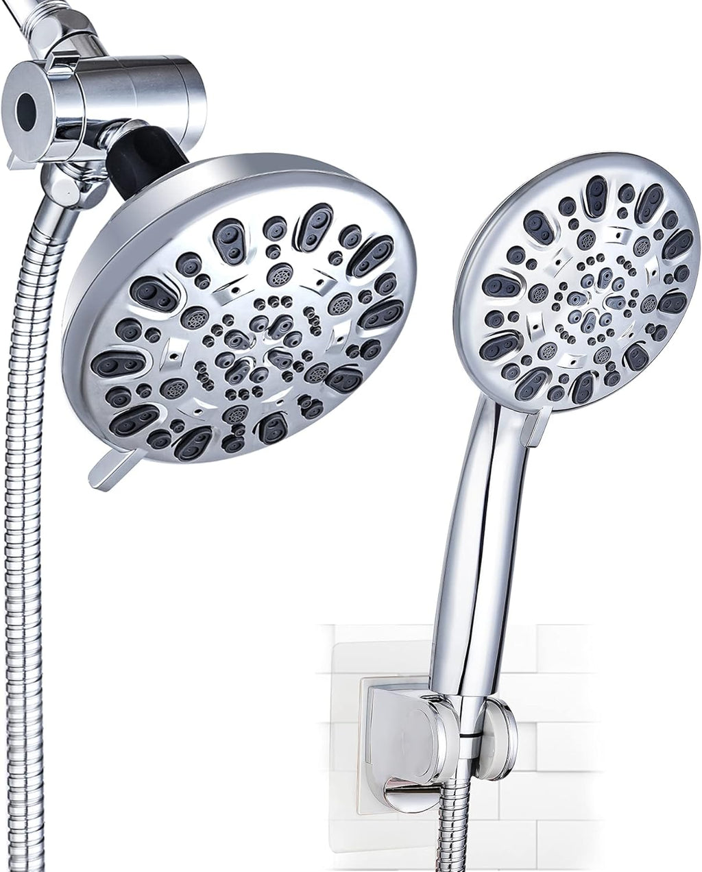 Matte Black 5" Rain Shower Head with Handheld Spray Combo, Pack of 2 R5312