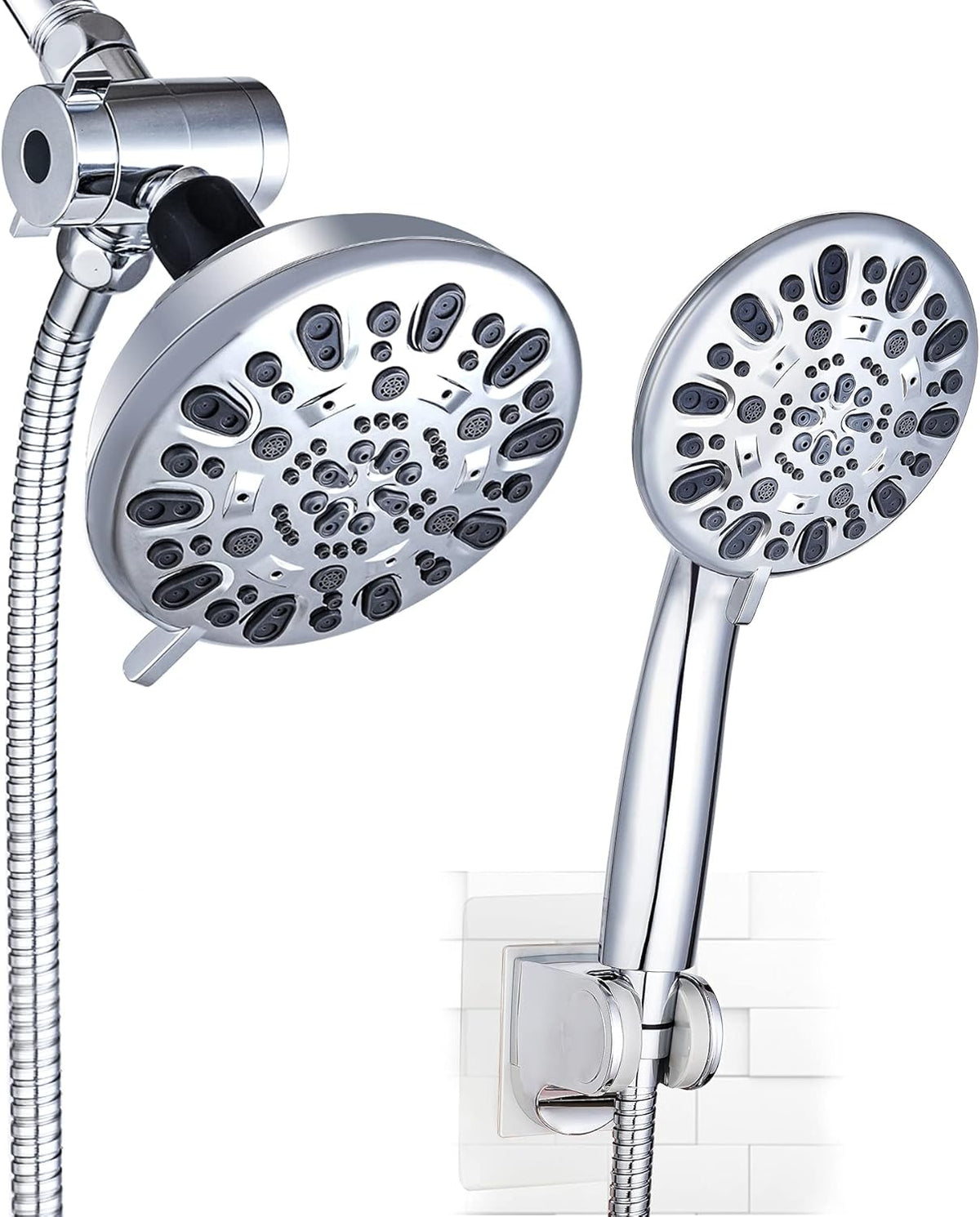 Matte Black 5" Rain Shower Head with Handheld Spray Combo, Pack of 2 R5312