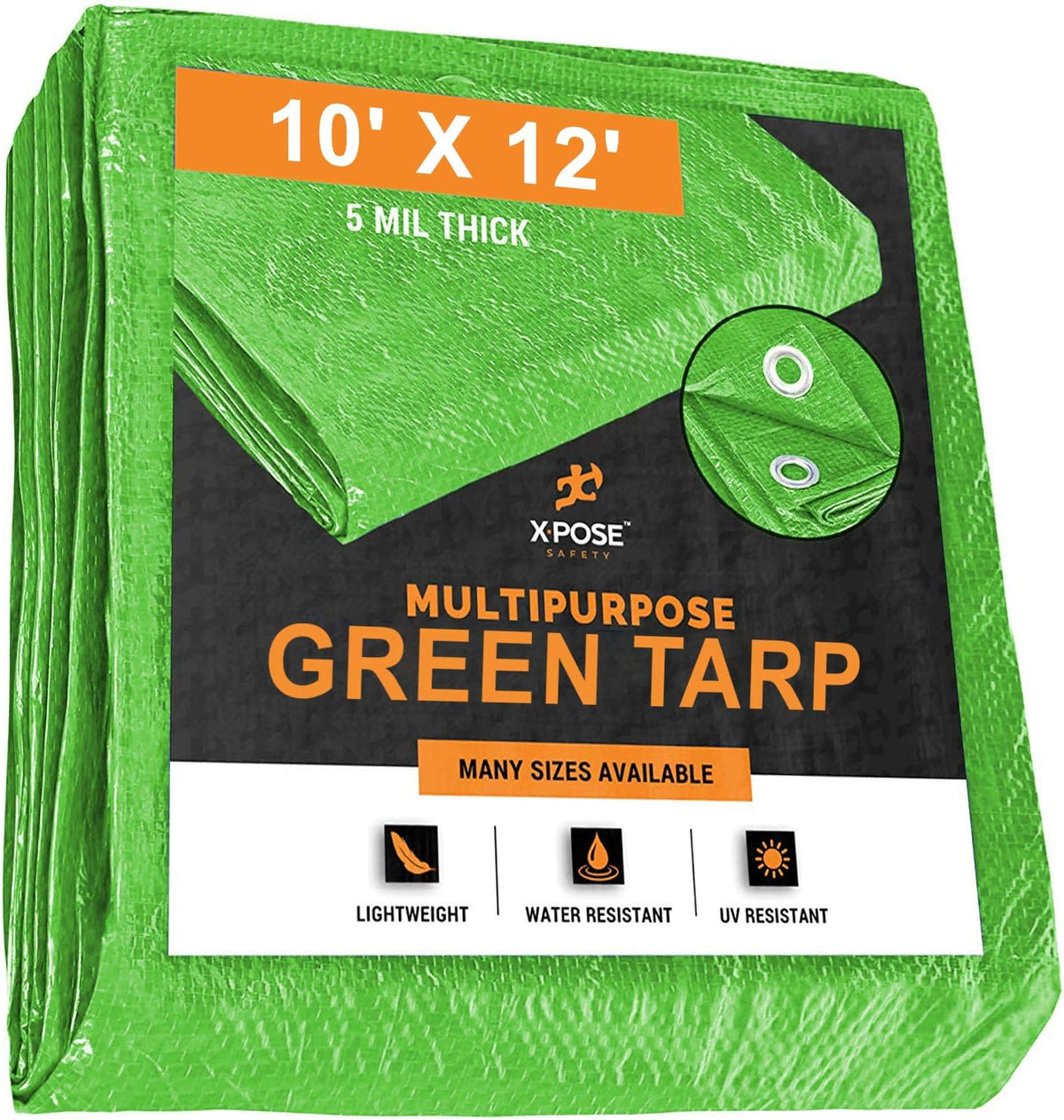 Brown Poly Tarp 20' x 30' 5 Mil Thick Polyethylene Pack of 2 Y17483