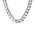 Stainless Steel Pave Curb Link Chain Necklace, 8.5" P56330