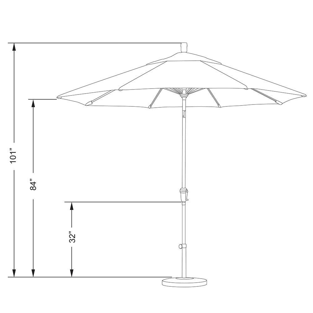 9 ft. Aluminum Market Umbrella Auto Tilt S3345