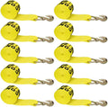 4 Inch x 27 Foot Yellow Winch Strap with Grab Hook 10 Pack X183060