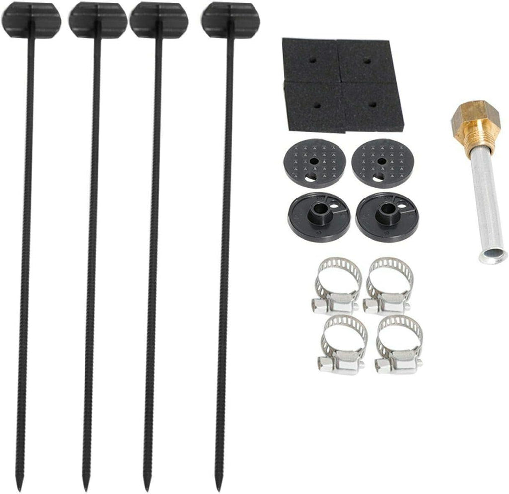 6 Row Transmission Cooler Aluminium Radiator Remote Oil Cooler with 10" Cooling Fan Mounting Kit Pack of 2 E9533