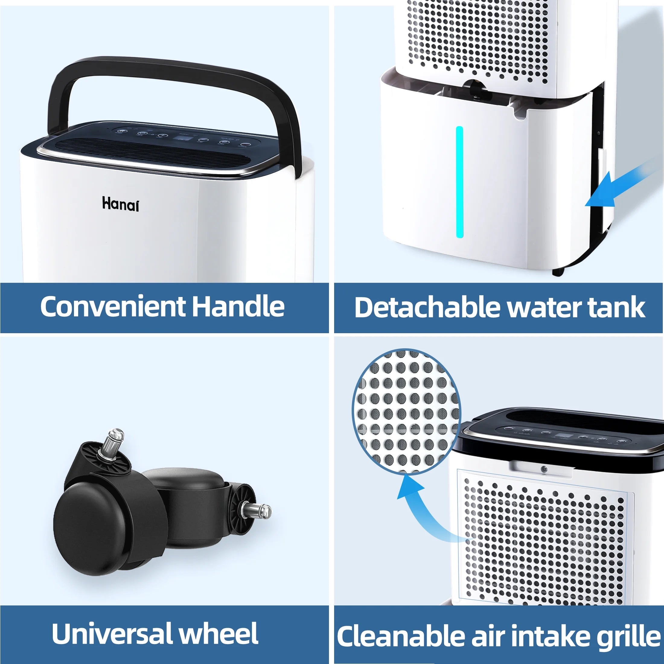 22 Pints Portable Dehumidifier with Drain Hose Y71905