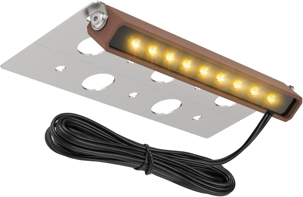 8-Pack 7 Inch LED Hardscape Lighting, IP68 Waterproof, Low Voltage 12-36V AC/DC Landscape Lighting Outdoor Step Lights, 2700K Warm White R9670