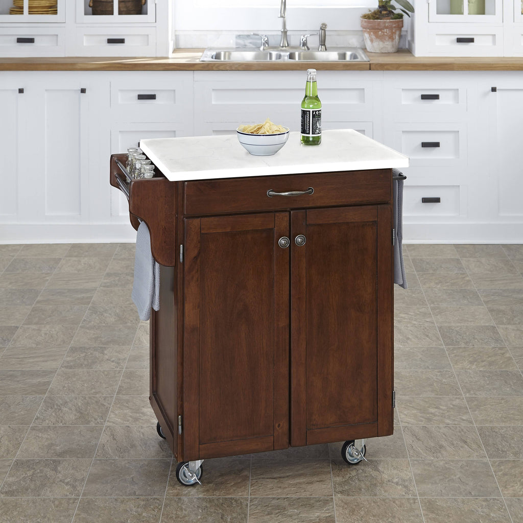 Rustic Cherry Finish Cuisine Cart S90232