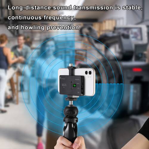 2-Person Wireless Omni Lavalier Microphone System with Mini Tripod R1023