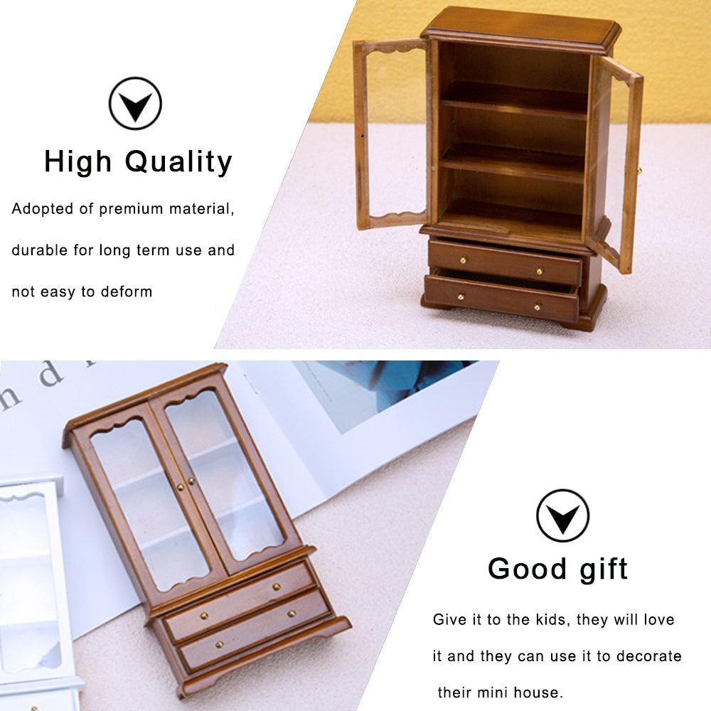 1/12 Miniature Kitchen Cabinet Cupboards with Drawer Dollhouse Furniture Toy U332