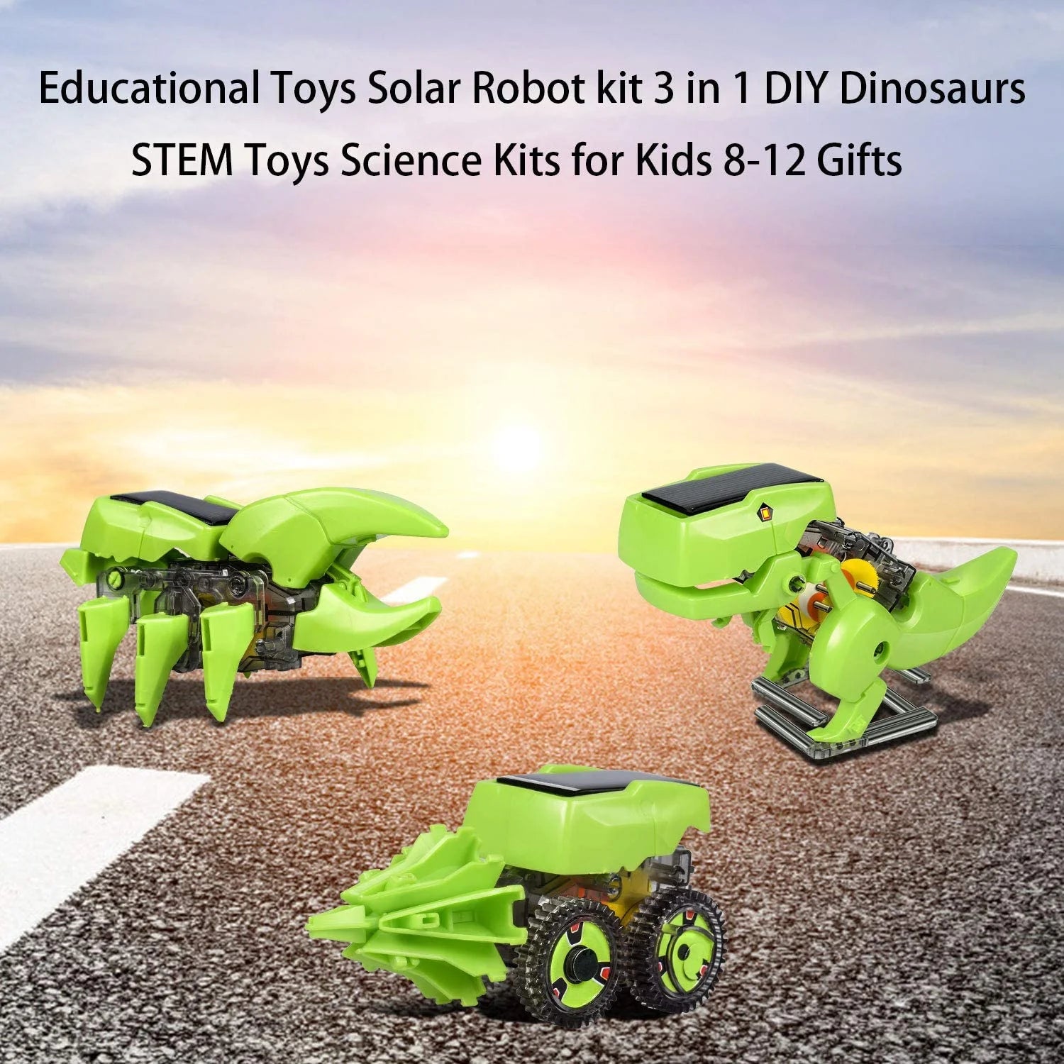 Solar Robot Kit 3-in-1 STEM Projects Robot Kit, Education Science Experiment Kit for Kids Aged 8-12 and Older F718372