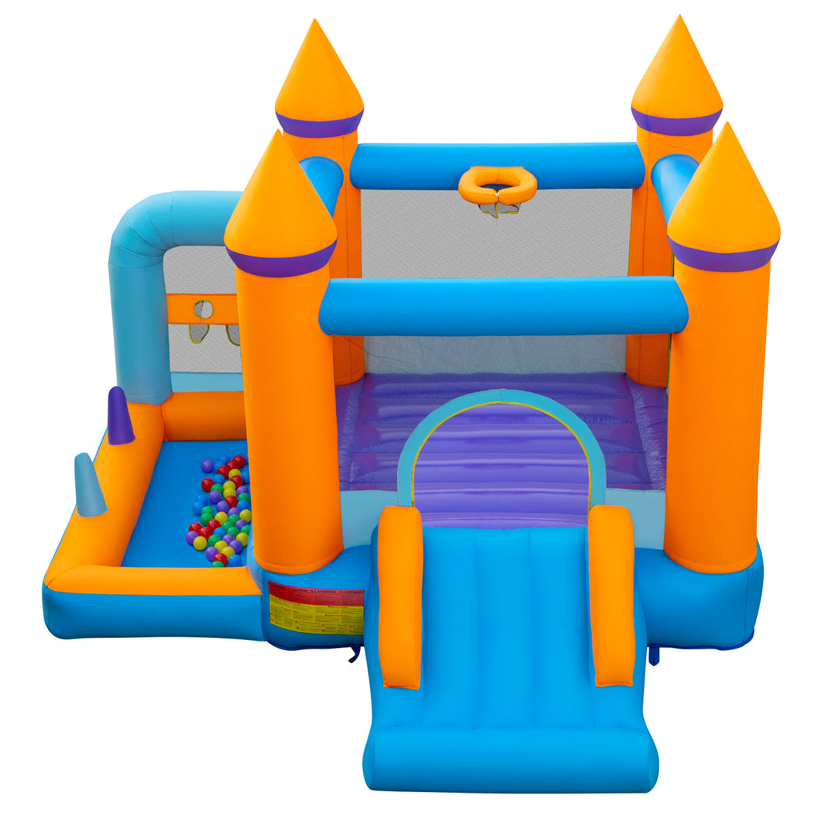 5-in-1 Inflatable Bounce Castle with Ocean Balls & 735W Blower L837899