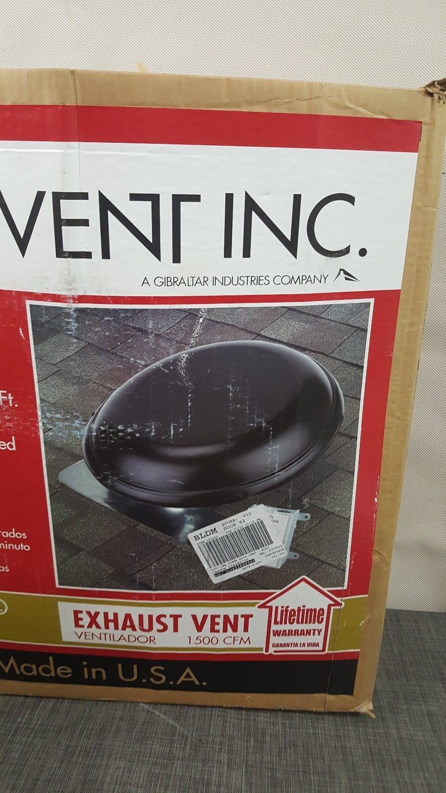 Black Galvanized Steel Electric Power Roof Vent W27635
