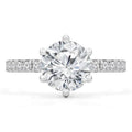 14K White Gold Round Diamond Solitaire Engagement Ring E770