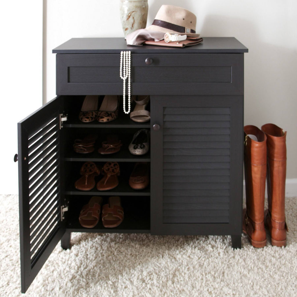 Espresso Wood Cabinet with Drawer W276270