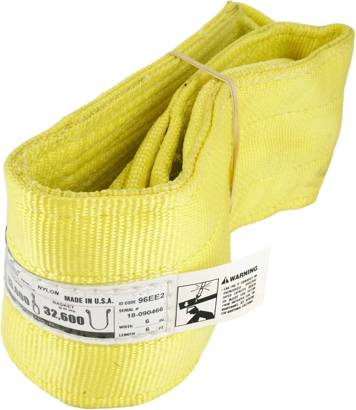 Nylon Lifting Slings, Eye & Eye, 4" x 8', 2 Ply, Pack of 2 R810