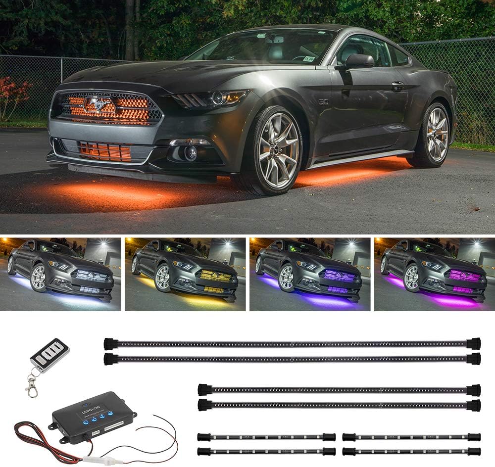 4pc Multi-Color LED Underbody Underglow Kit with Control Box & Remote N308797