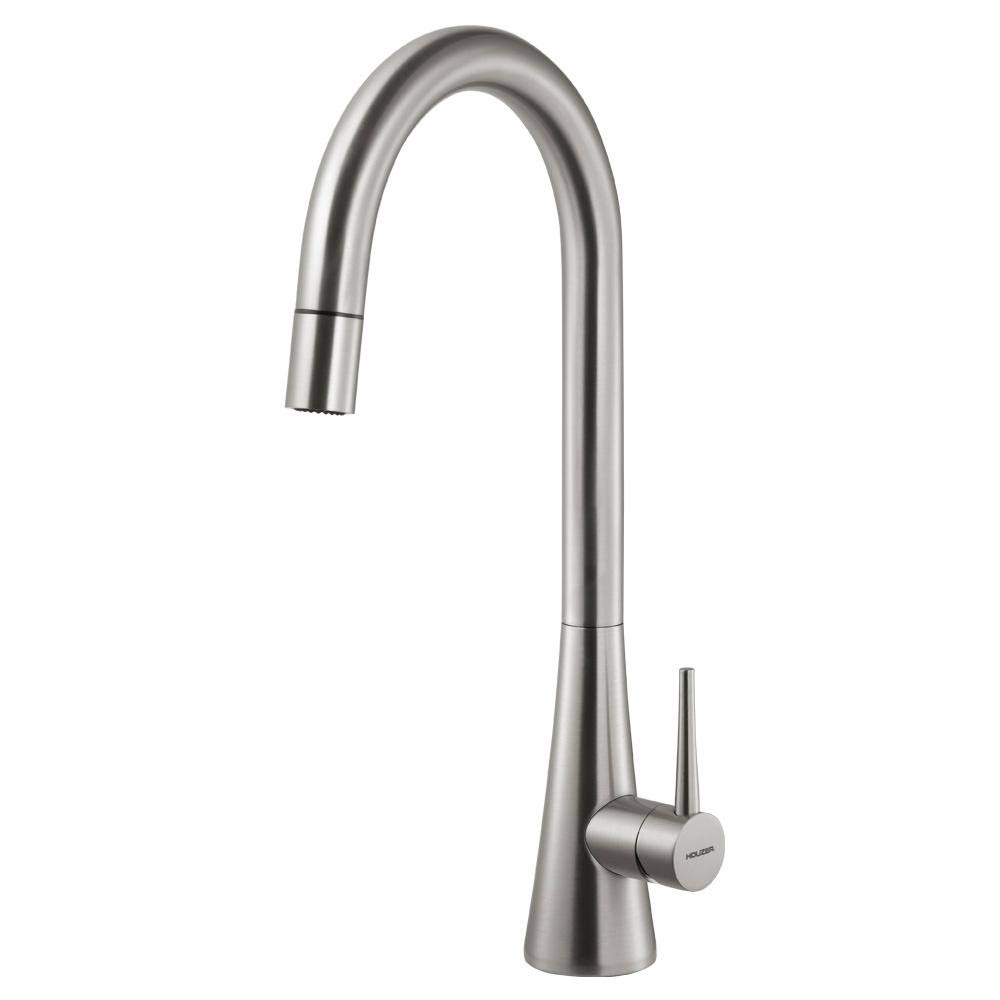 Brushed Nickel Pull Down Kitchen Faucet D524