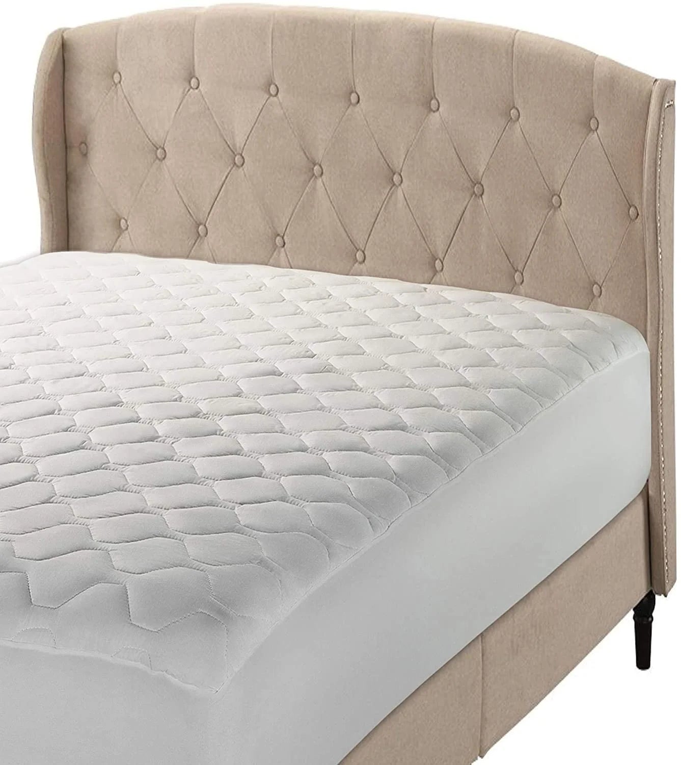 King Size Hypoallergenic Mattress Pad Protector with Deep Pockets U856638