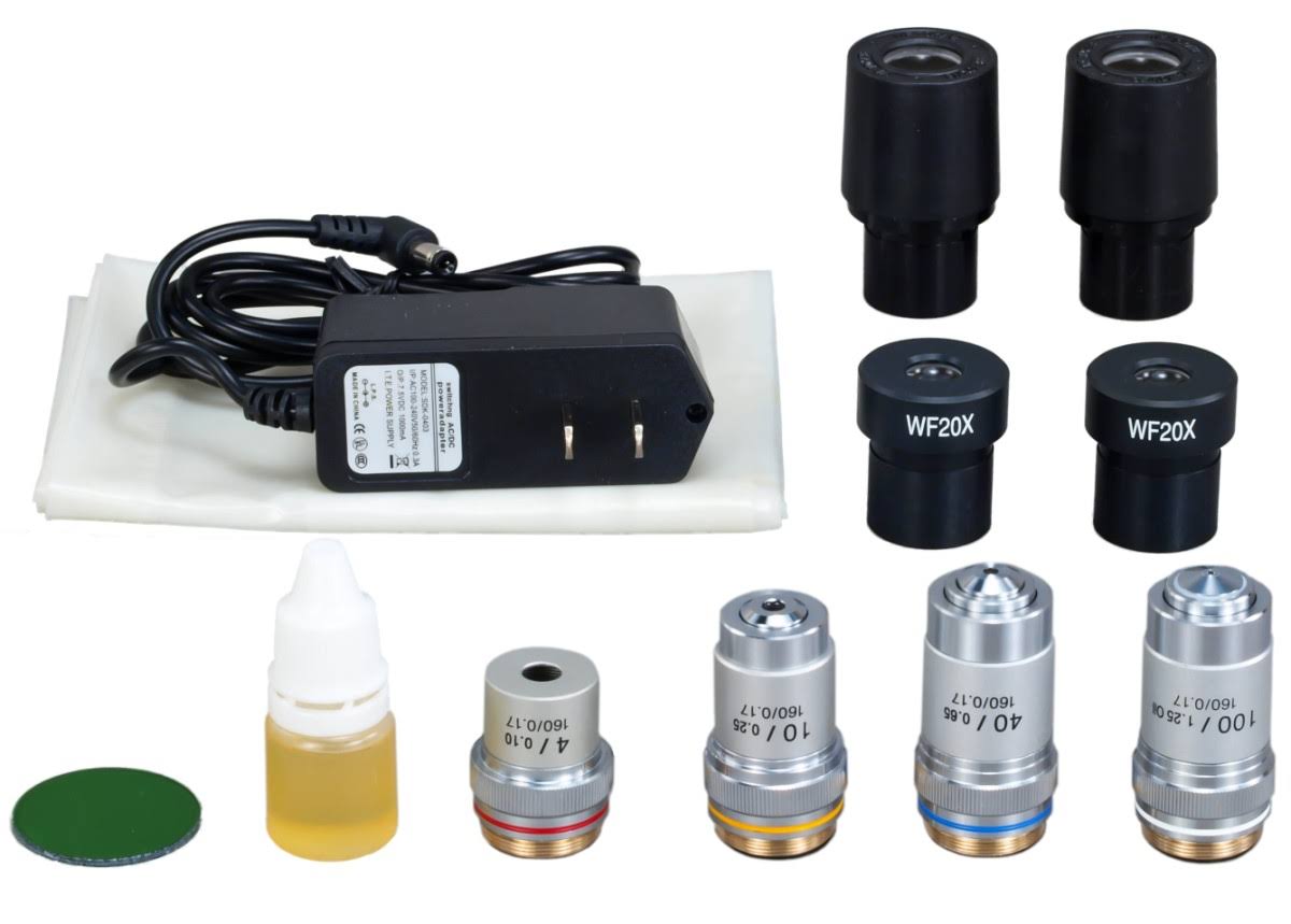 40X-2000X LED Binocular Compound Microscope with Double Layer Mechanical Stage I81801