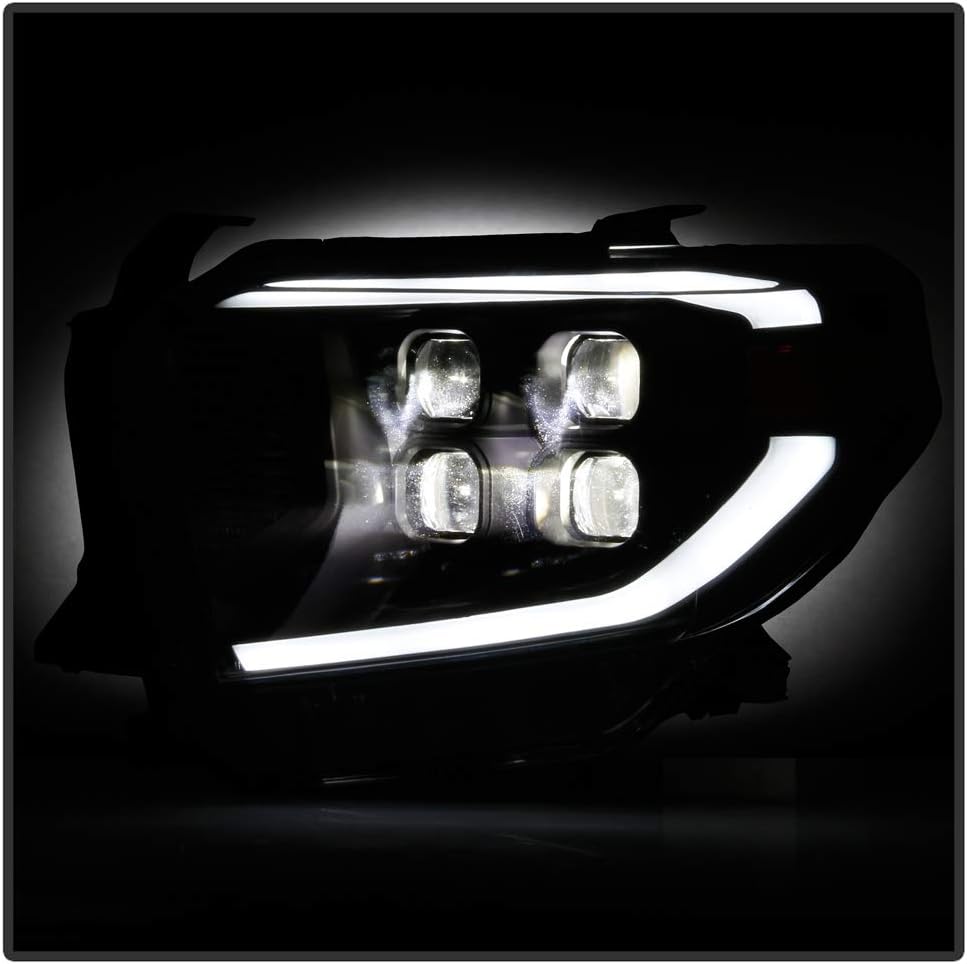 Black LED Quad Projector Headlights for 2014-2017 Toyota Tundra SR SR5 D71101