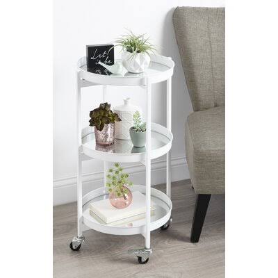 White Bar Cart Frame I654