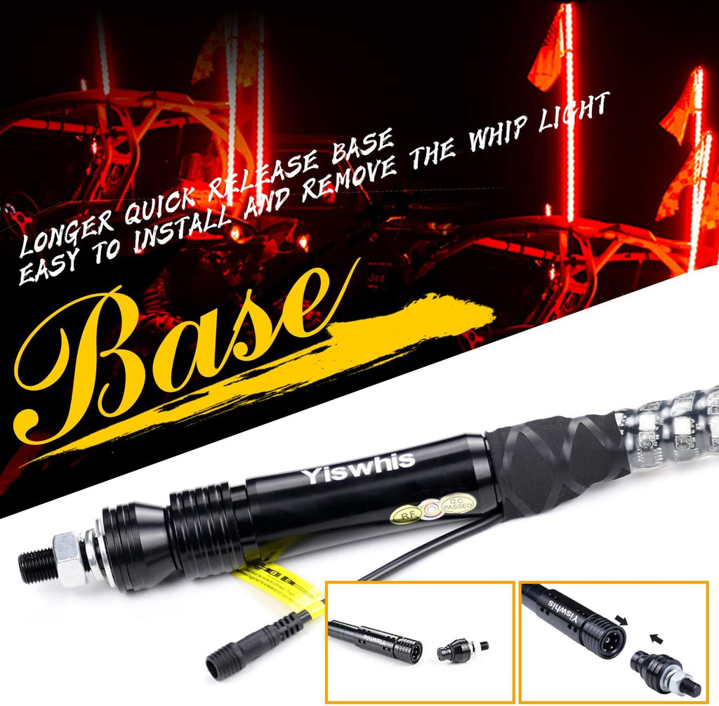 2 Pack 5FT Lighted Whips with Remote K872