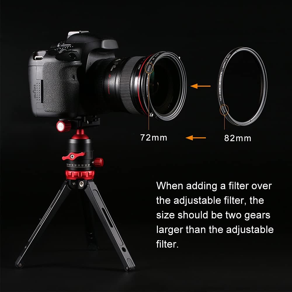 62mm Variable Fader ND2-ND32 ND Filter and CPL Circular Polarizing Filter 2 in 1 A33854