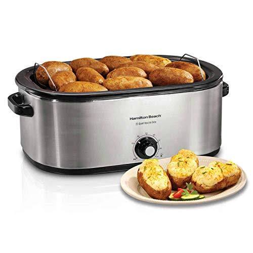 28 lb 22-Quart Stainless Steel Roaster Oven D972