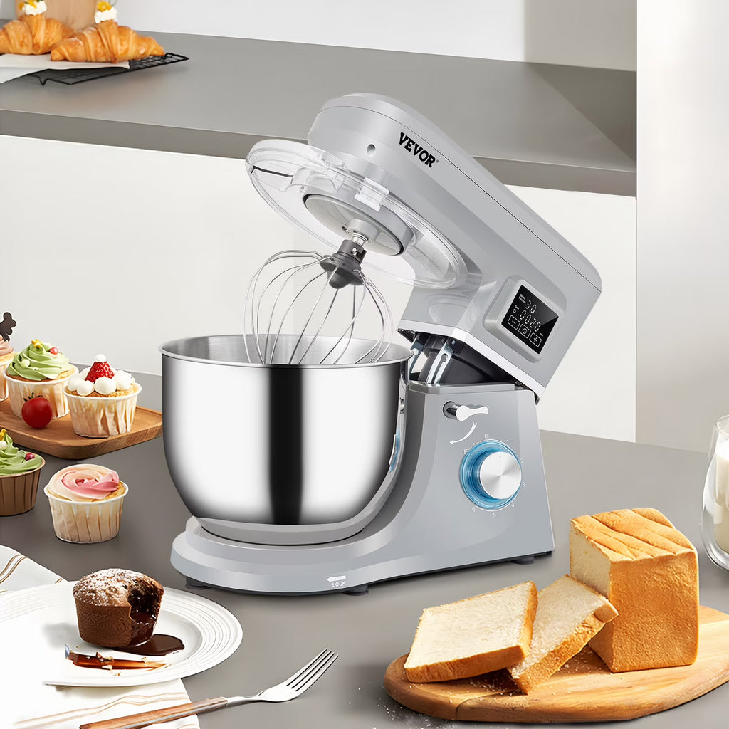 Stand Mixer 7.4Qt Electric Dough Mixer with 6 Speeds LCD Screen 660W Z33315