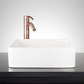 White Square Fireclay Vessel Sink F173