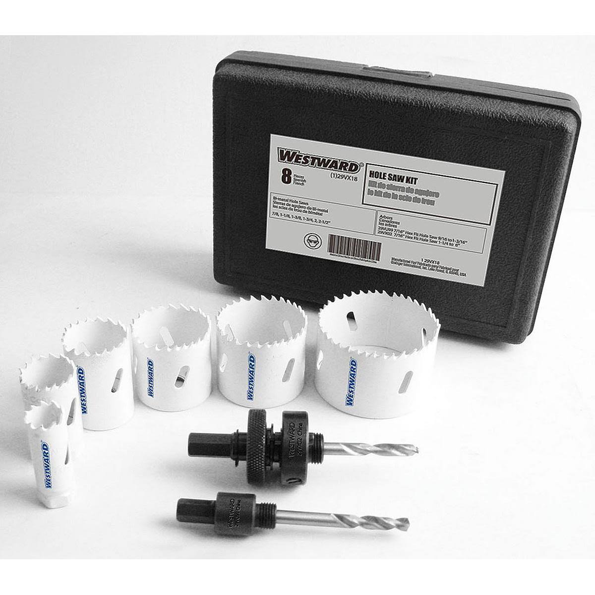 8 Pc Bi-Metal Hole Saw Kit U145589