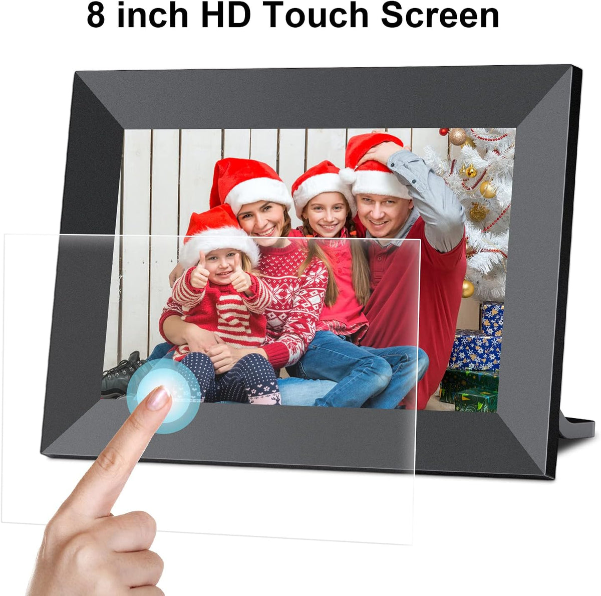 8 Inch Smart Digital Photo Frame with WiFi, IPS Touch Screen, 16GB Storage, Pack of 2 G457361