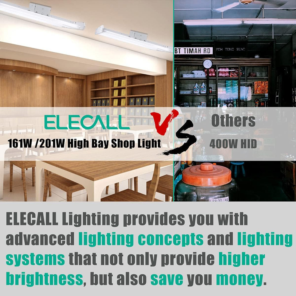 LED Shop Light High Bay 2FT 161W 21735LM Linear Hanging Light 4000K Daylight M31125