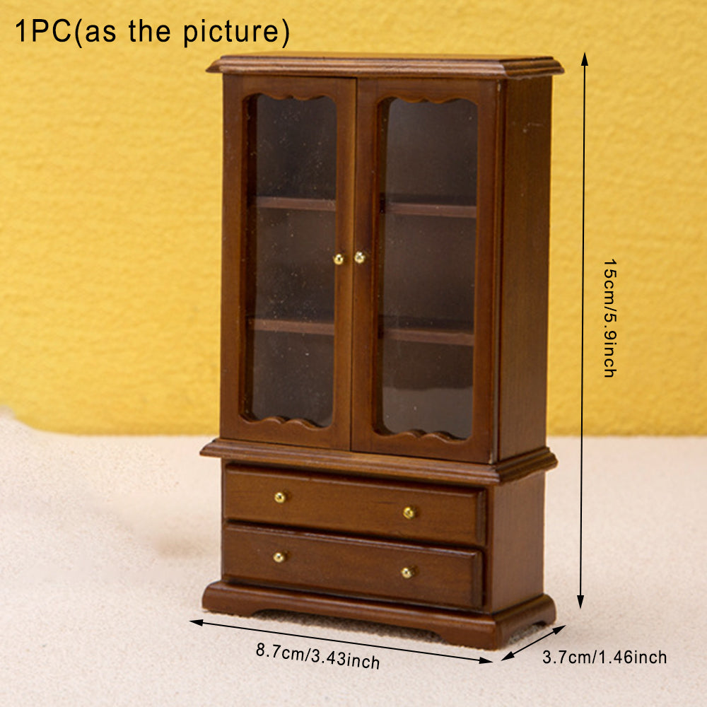 1/12 Miniature Kitchen Cabinet Cupboards with Drawer Dollhouse Furniture Toy U332