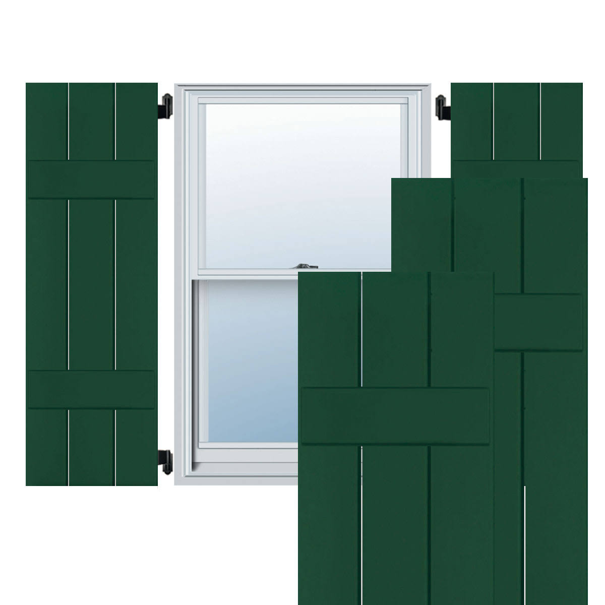 Real Wood Pine Board-n-Batten Shutters Q9968