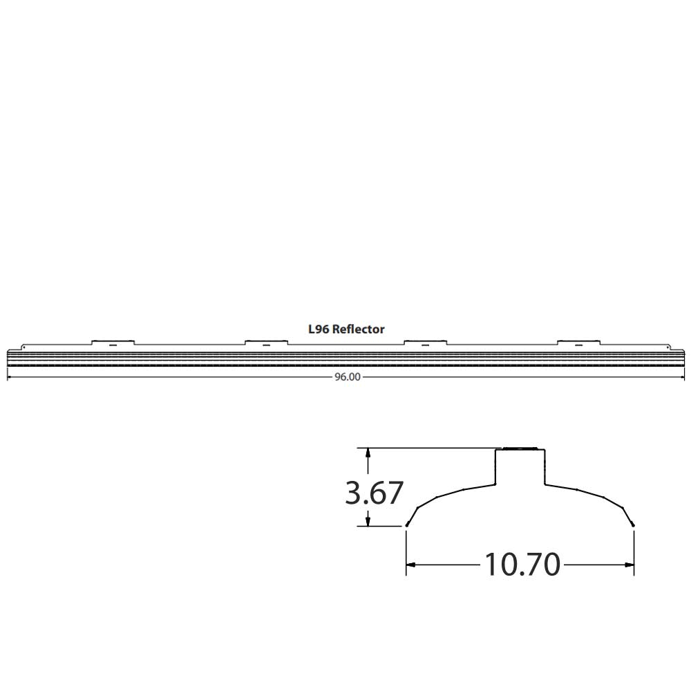 8ft LED Strip Light, 6000 Lumens, 60 Watts, 3500K Q977362