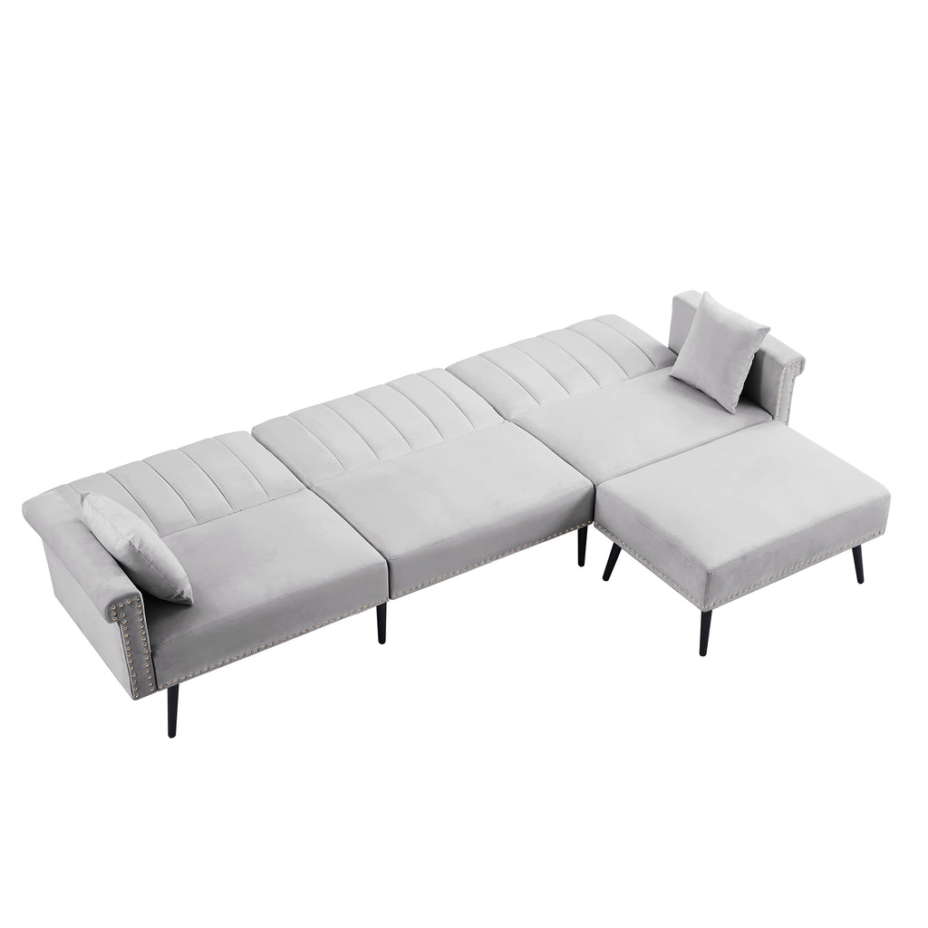 Grey Sectional Sofa Bed Z378