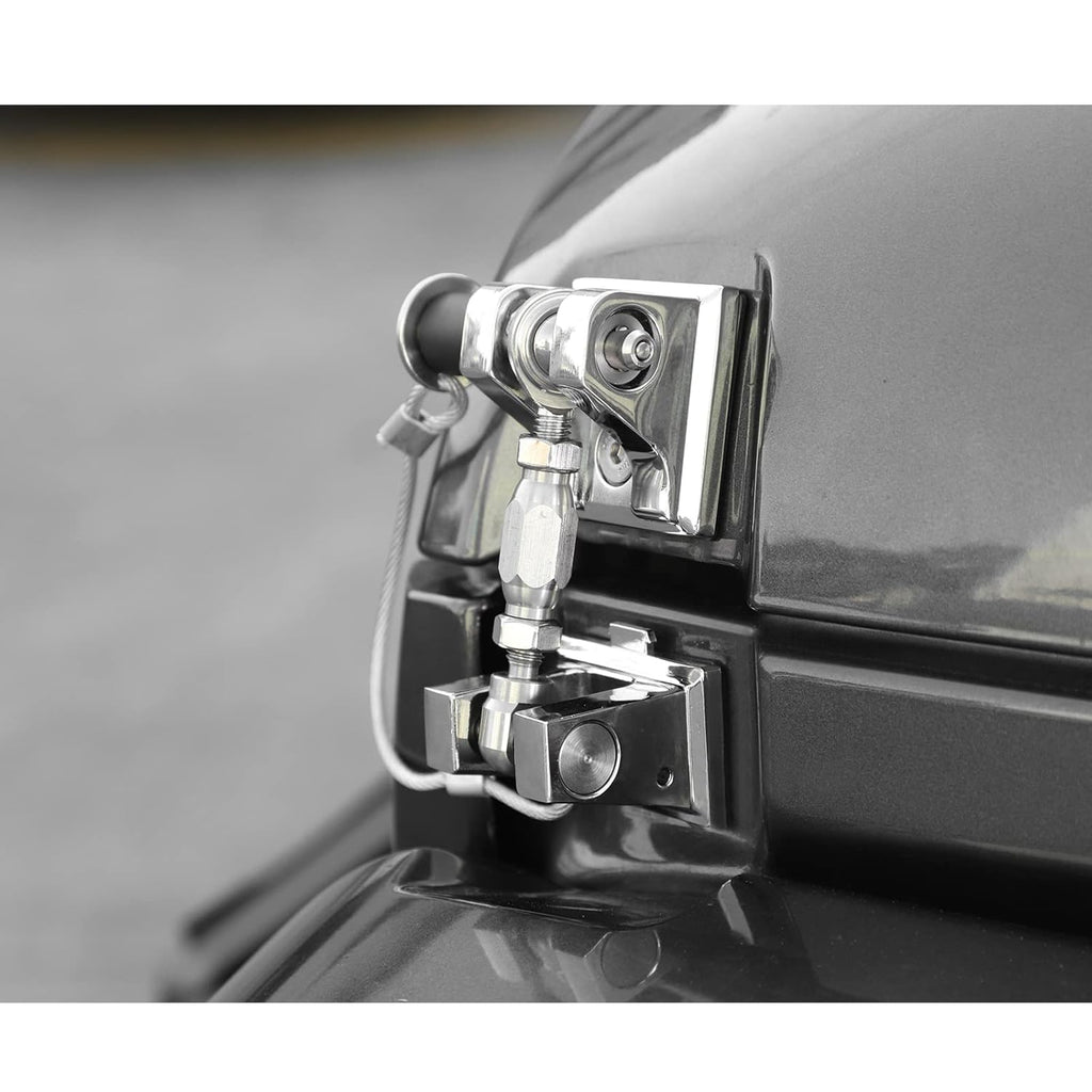 Hood Latches for Jeep Wrangler JL JT, Aluminum Alloy, Chrome, Pack of 2 B4091