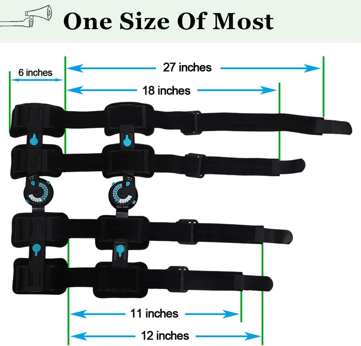 Hinged Post Op Knee Brace Adjustable ROM Leg Stabilizer M265