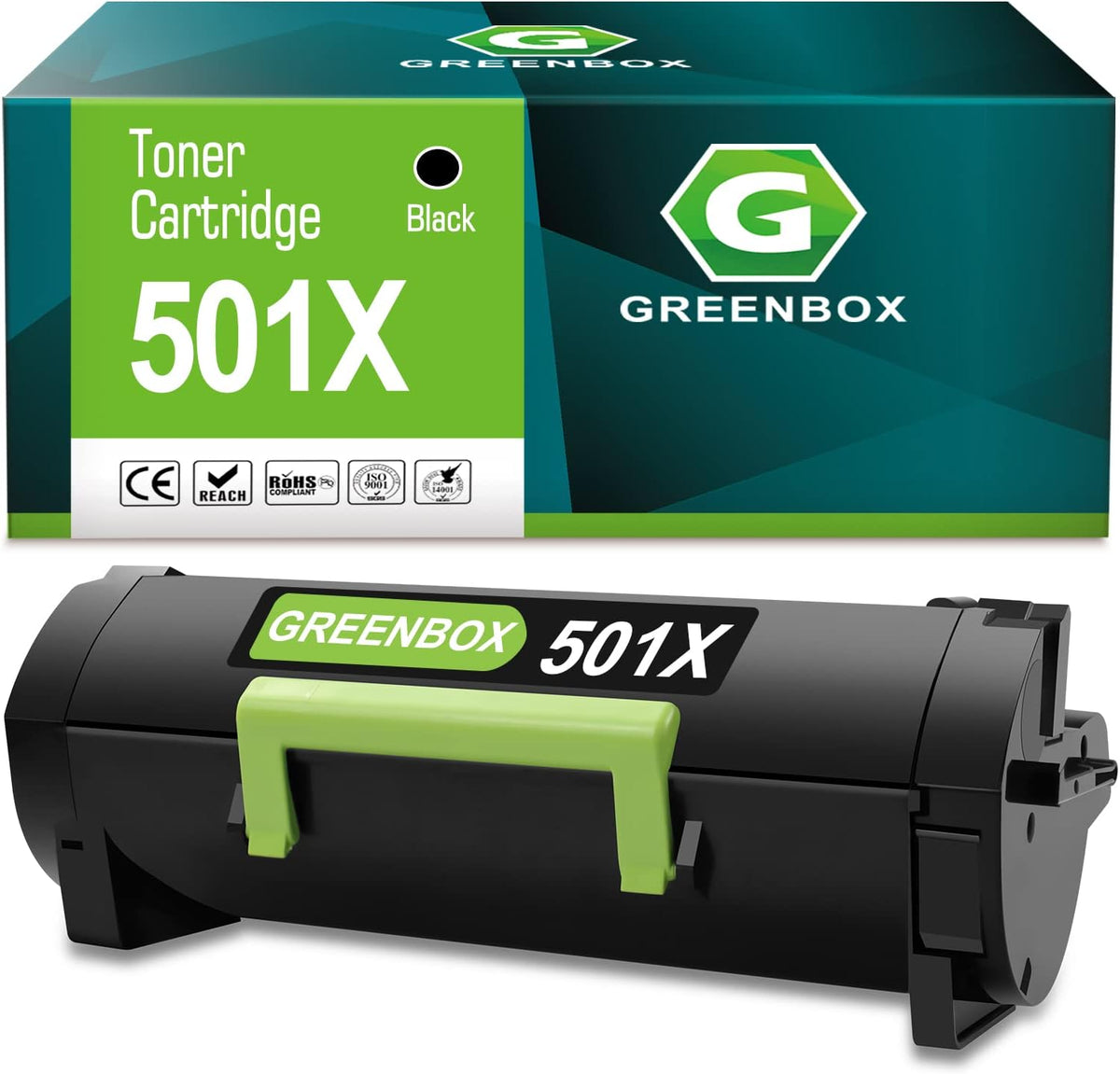 2 Pack Black Remanufactured Toner Cartridge for Lexmark Printer I520568