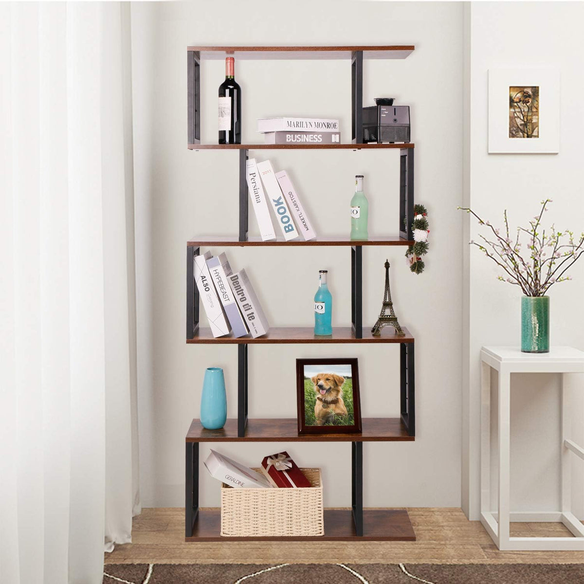 5-Tier S-Shaped Bookshelf K66107