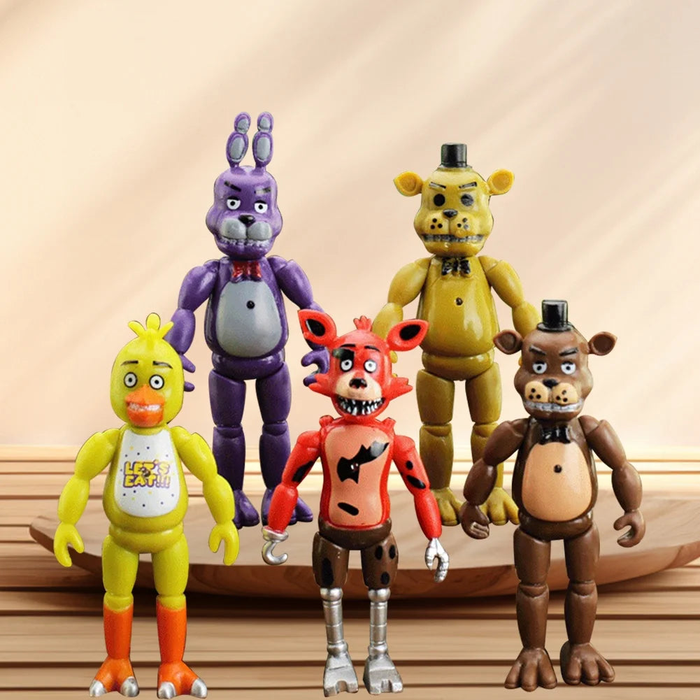 5Pcs/Set Five Nights At Freddy's Action Figures Movable Toys U758663