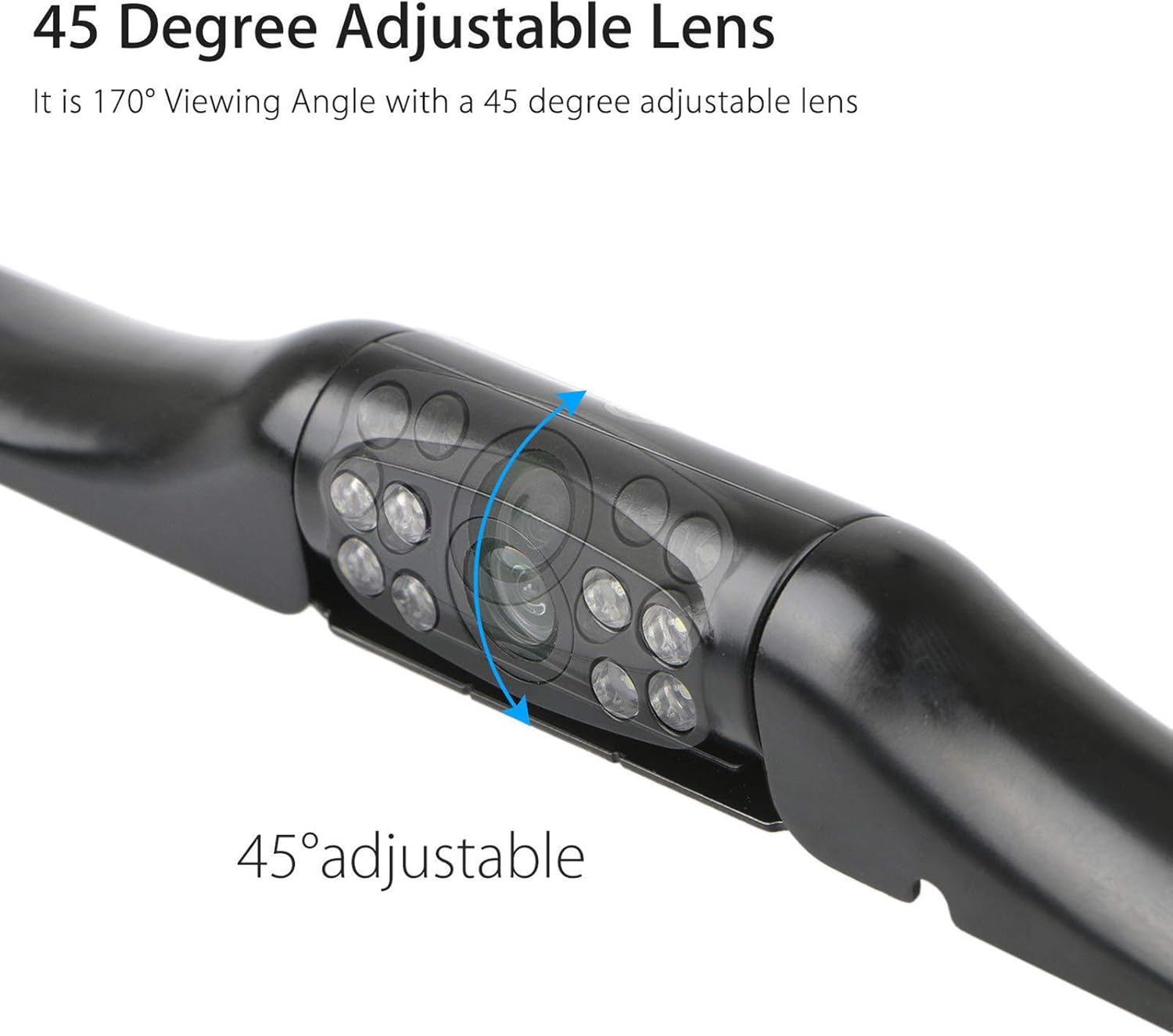 Backup Camera with 8 Bright LEDs 170° Wide Viewing Angle Waterproof Pack of 2 Z87594