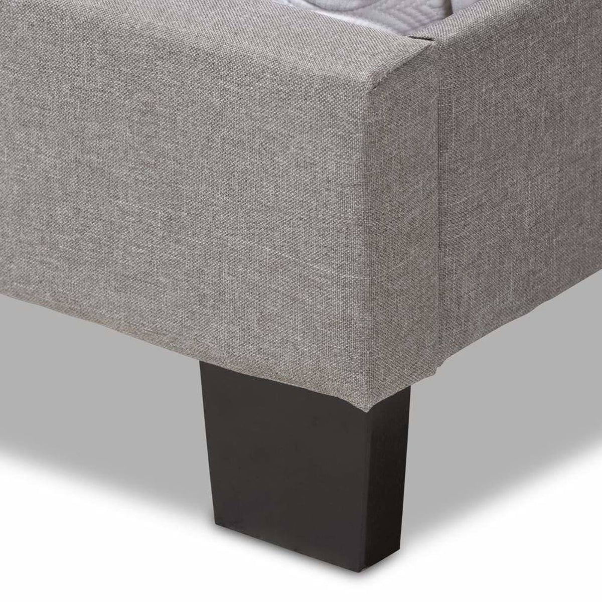Light Grey Full Fabric Upholstered Bed K800487